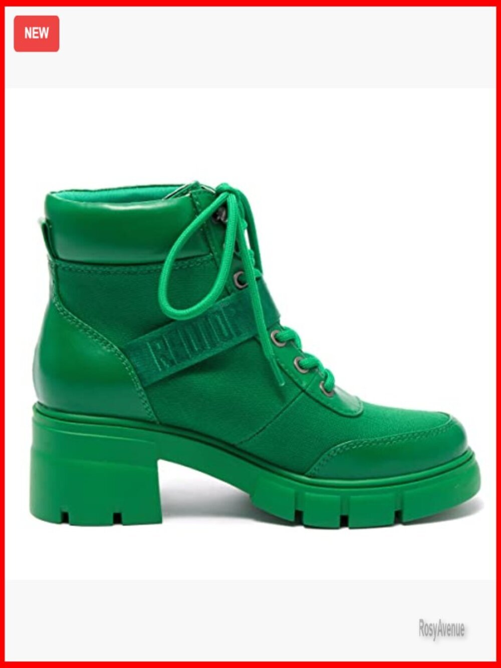 Women's Combat Boots Chunky Lug Sole Ankle Boots Lace Up Buckle Casual - Picture 4 of 7